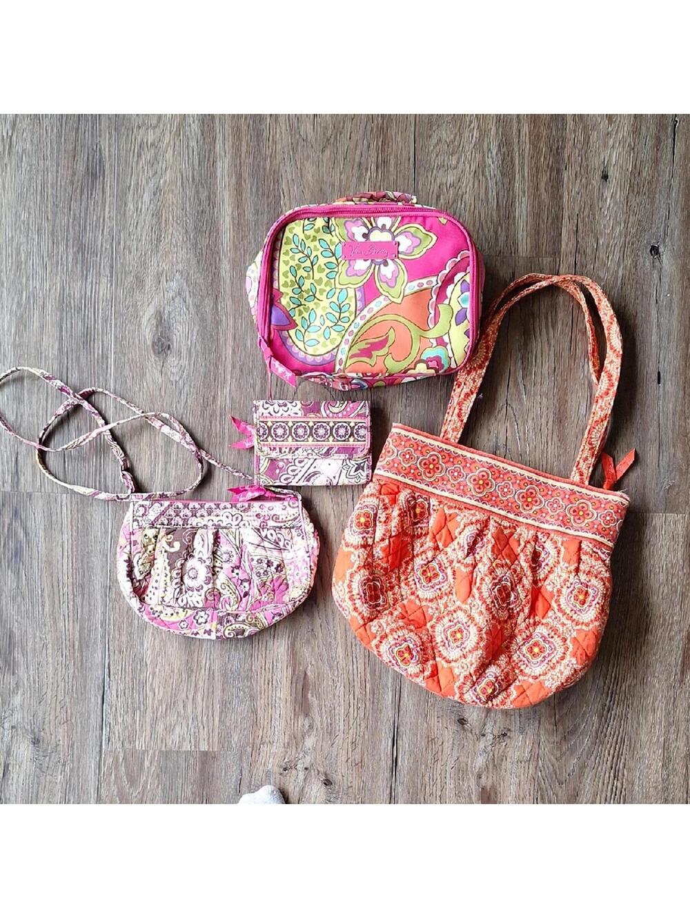 Vera Bradley Purse And Lunchbox Bundle Lot (4)